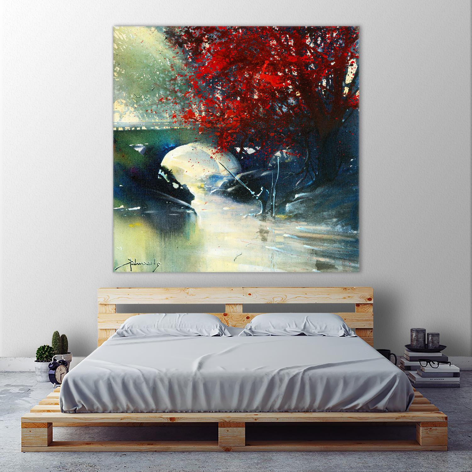 Voyage à 3 by Roland Palmaerts on GIANT ART - blue landscape