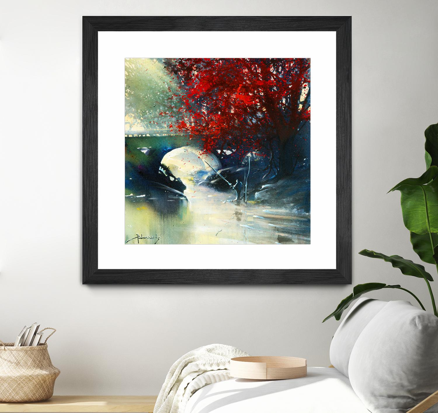 Voyage à 3 by Roland Palmaerts on GIANT ART - blue landscape