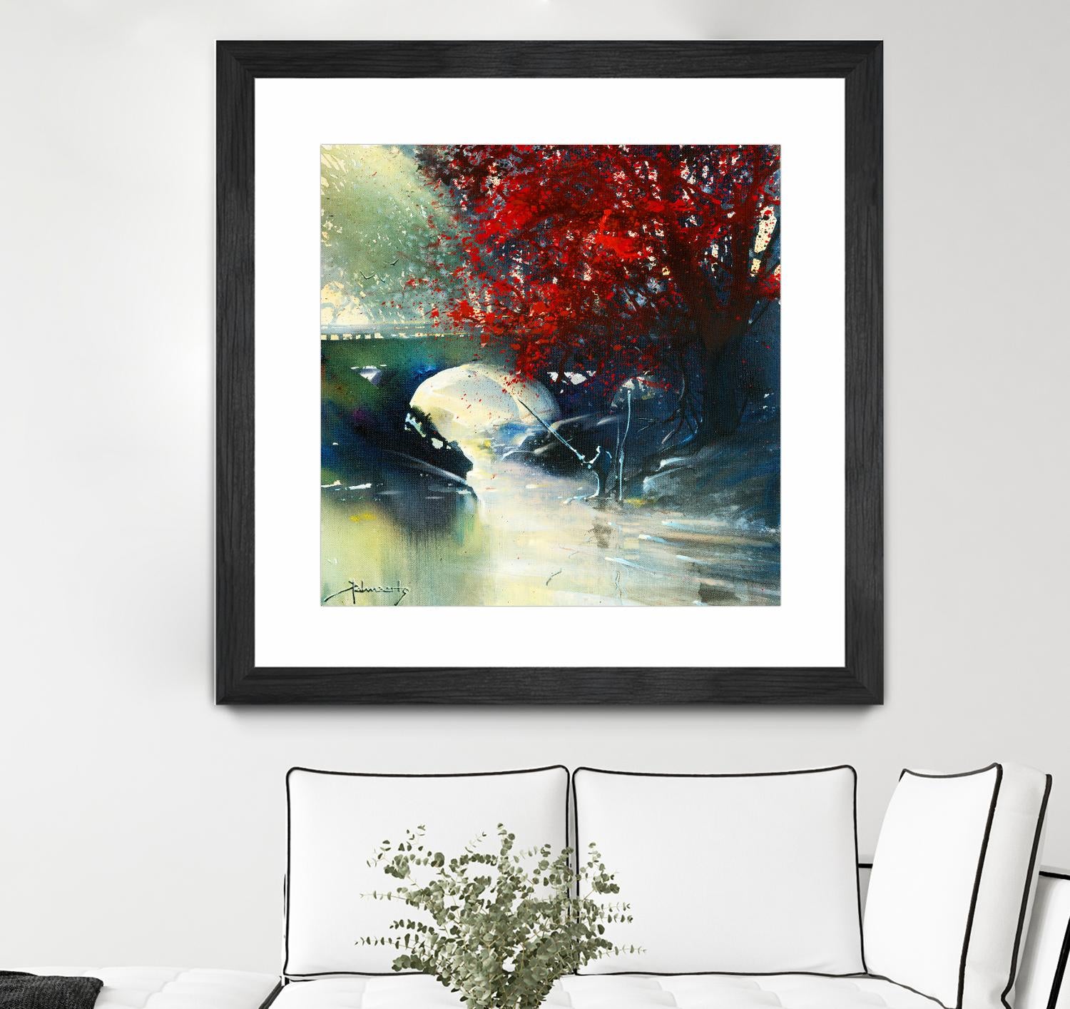 Voyage à 3 by Roland Palmaerts on GIANT ART - blue landscape