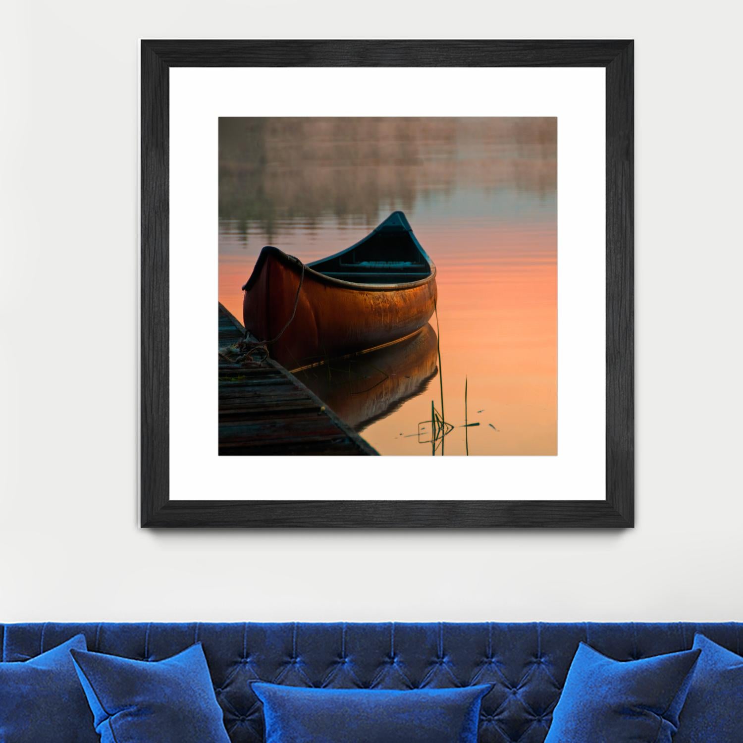 Canoe by Rick Schmidt on GIANT ART - brown sea scene