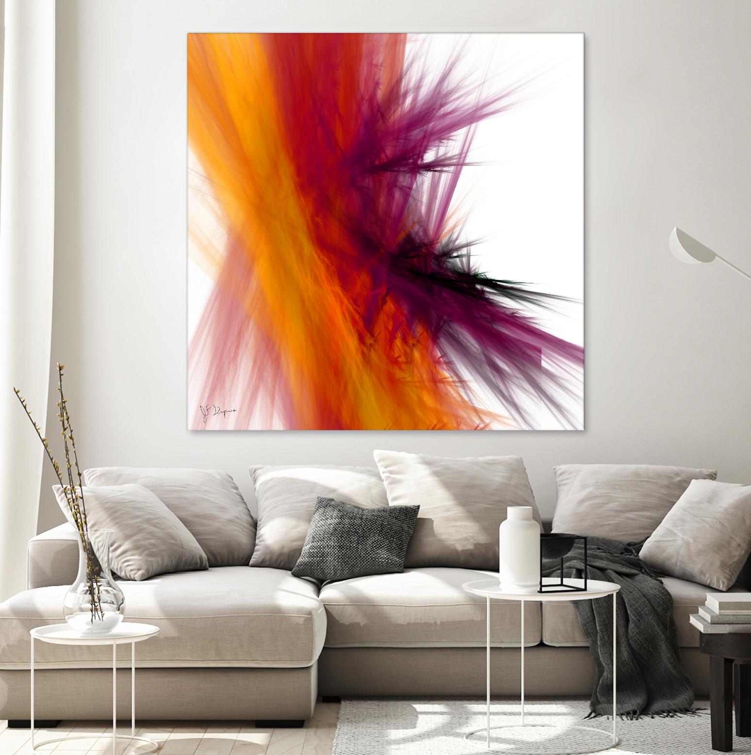 Mutation V by Jean-François Dupuis on GIANT ART - yellow abstract