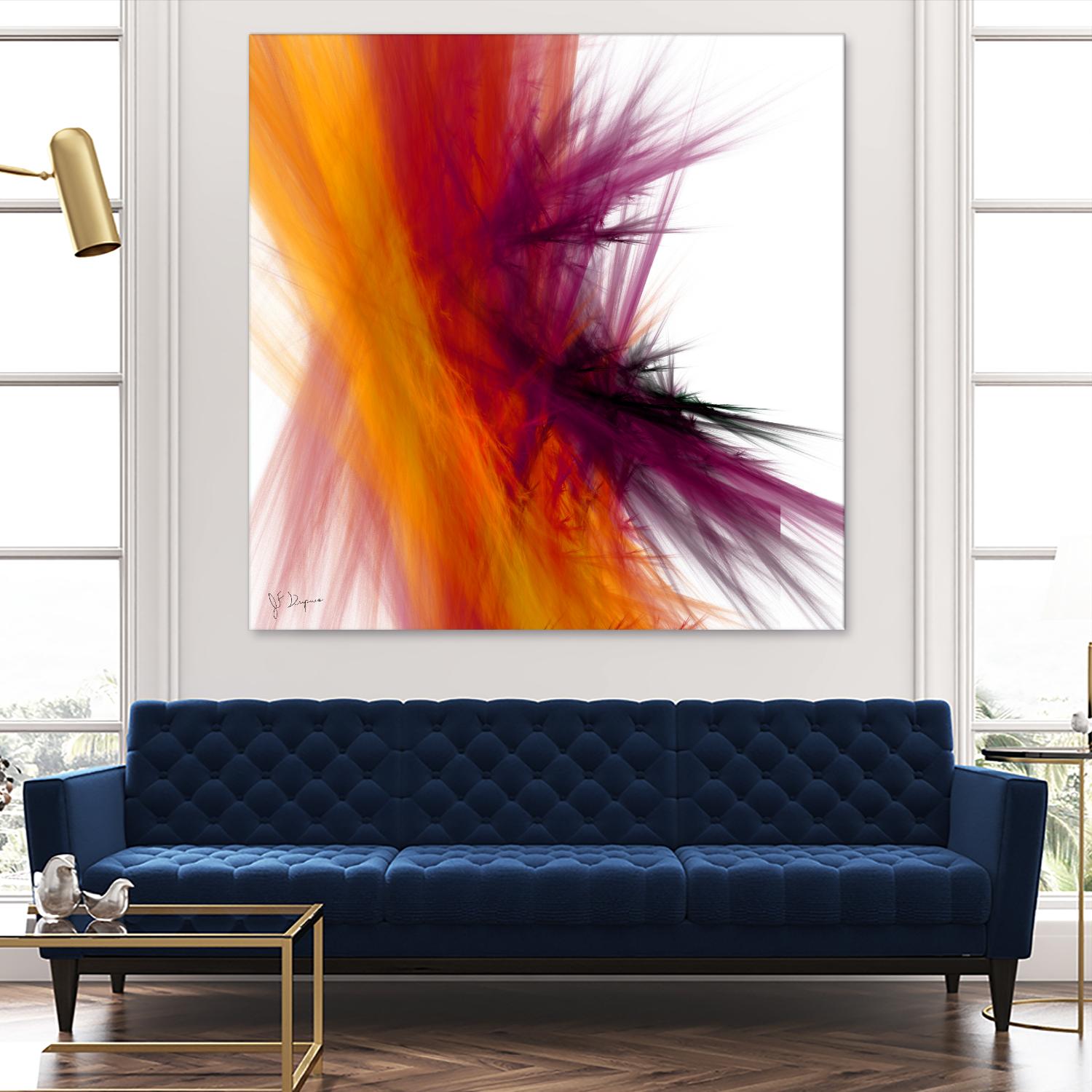 Mutation V by Jean-François Dupuis on GIANT ART - yellow abstract