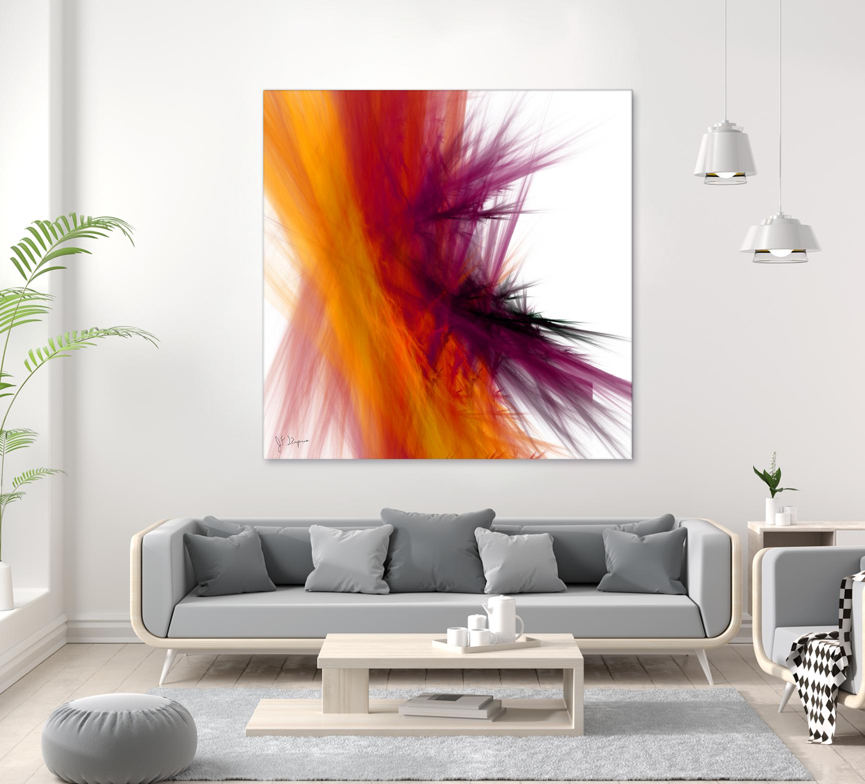 Mutation V by Jean-François Dupuis on GIANT ART - yellow abstract