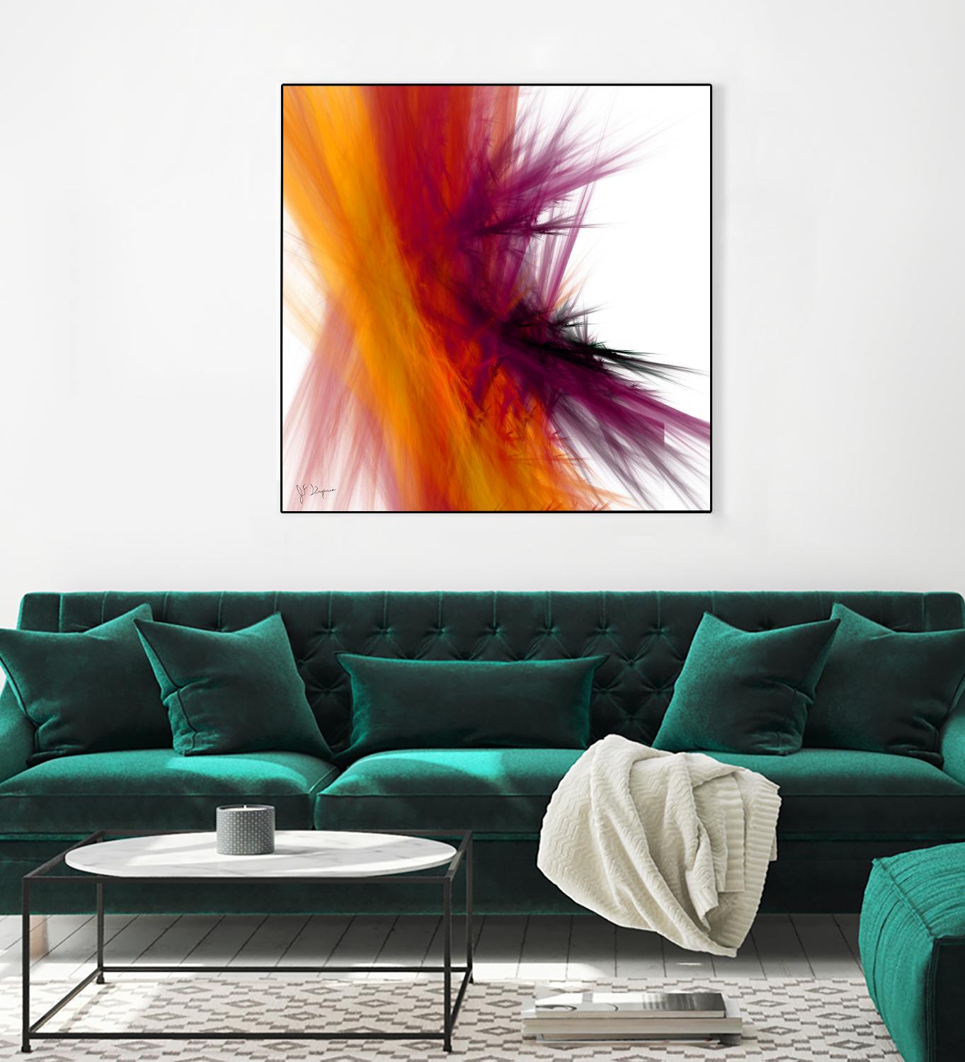 Mutation V by Jean-François Dupuis on GIANT ART - yellow abstract