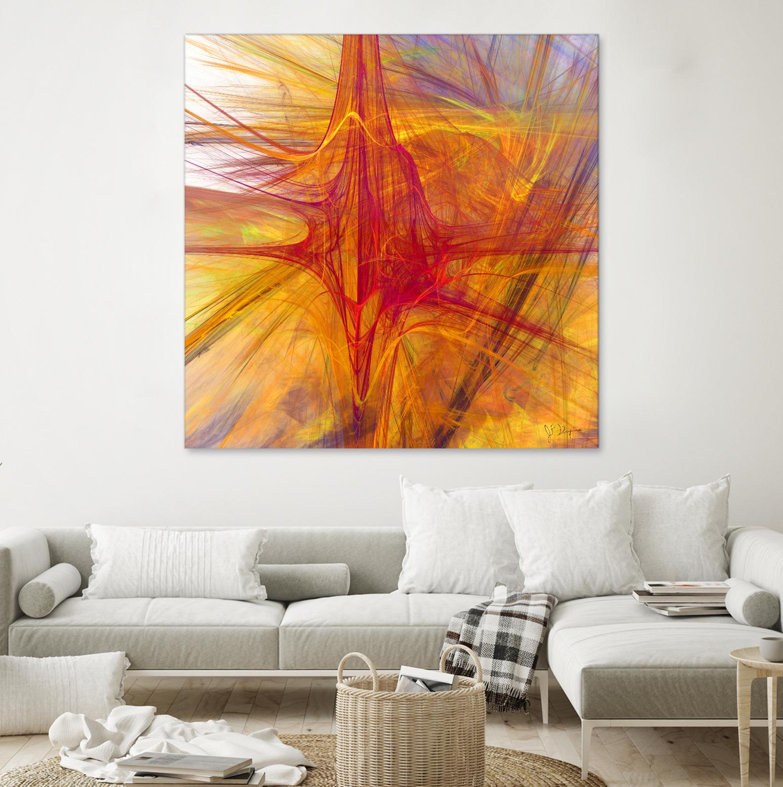 Mutation VI by Jean-François Dupuis on GIANT ART - yellow abstract