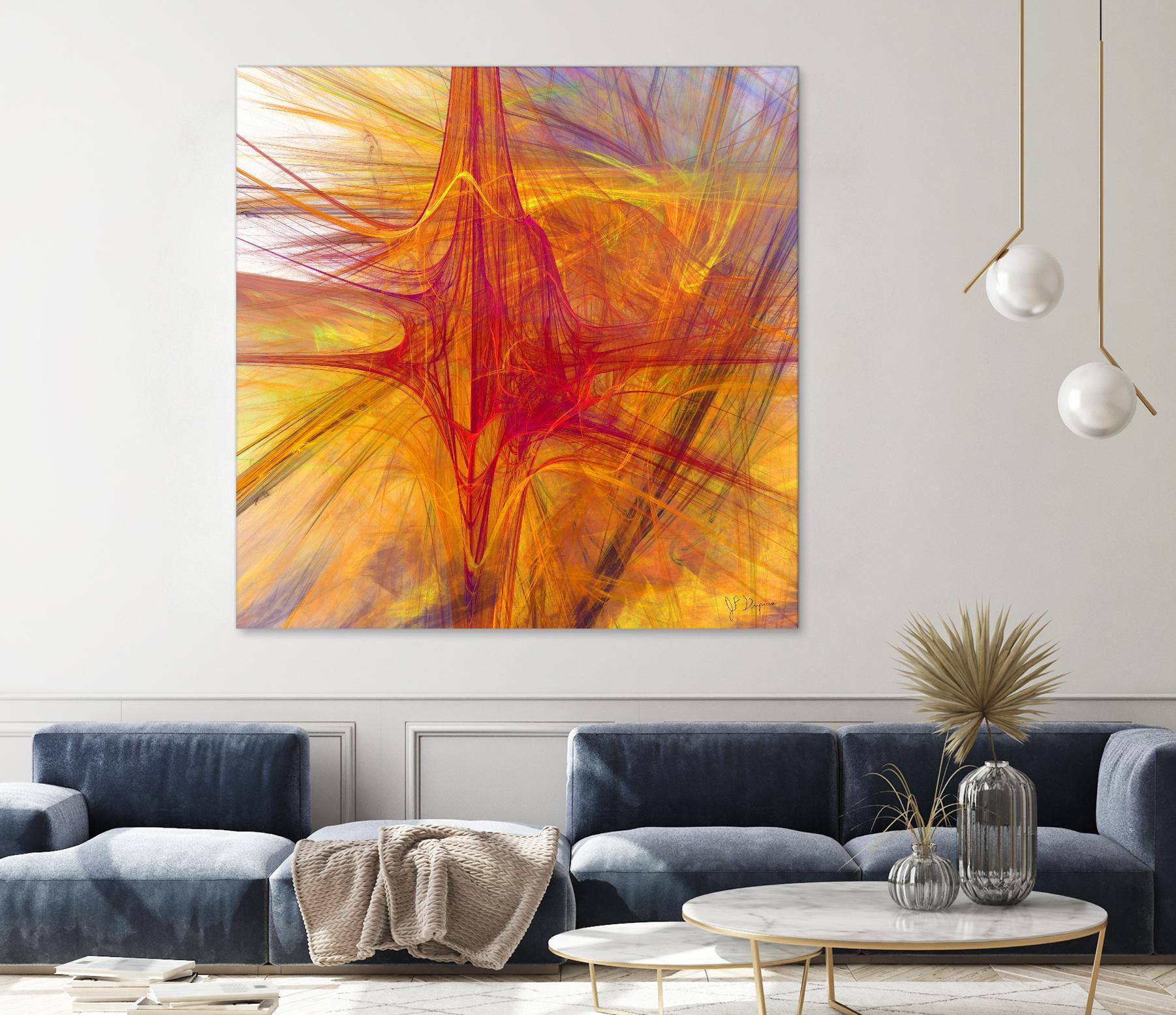 Mutation VI by Jean-François Dupuis on GIANT ART - yellow abstract