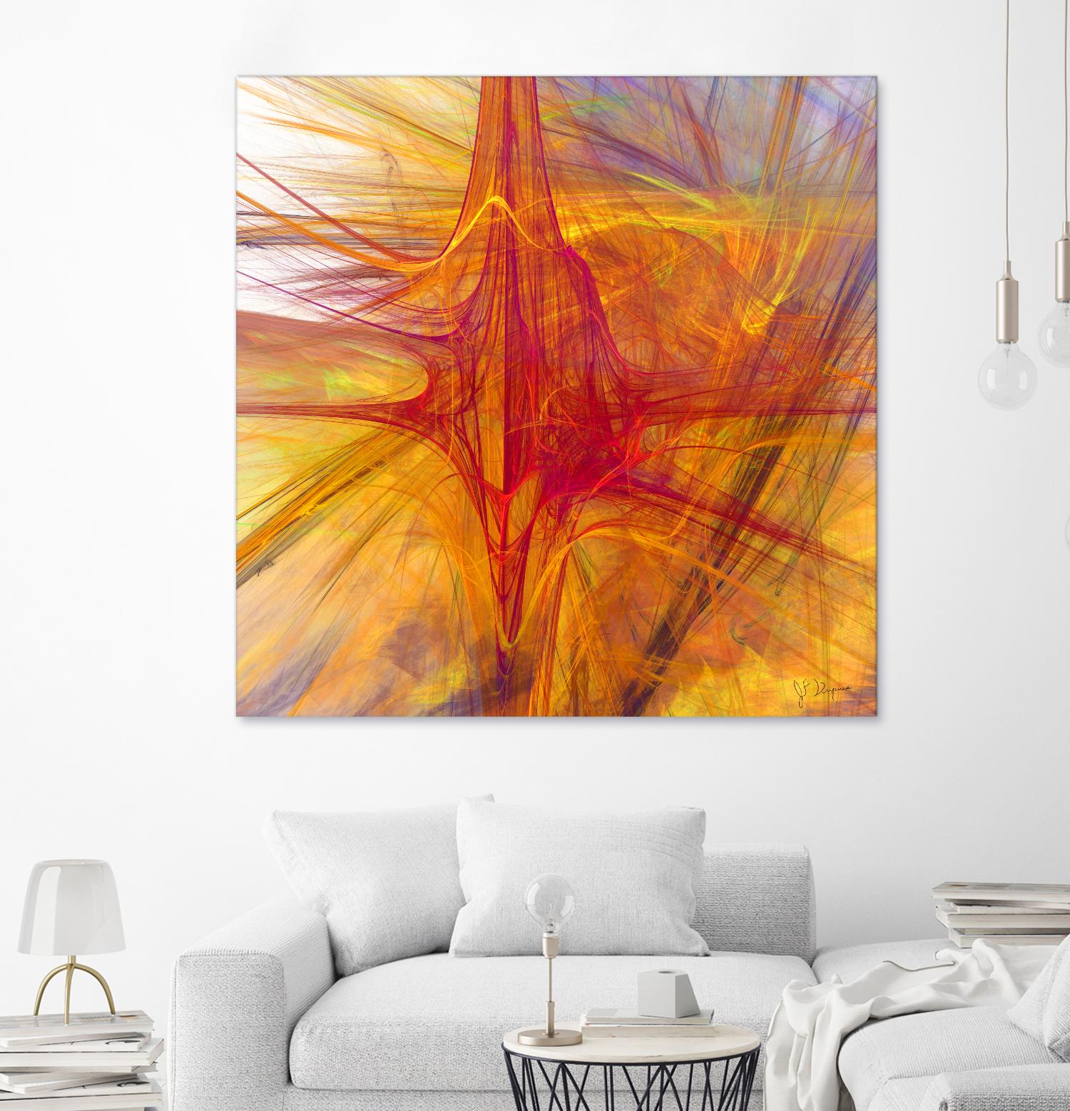 Mutation VI by Jean-François Dupuis on GIANT ART - yellow abstract