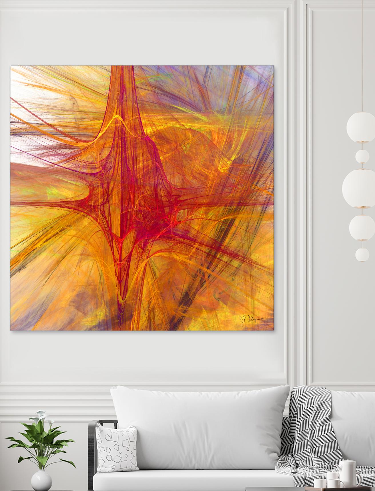 Mutation VI by Jean-François Dupuis on GIANT ART - yellow abstract