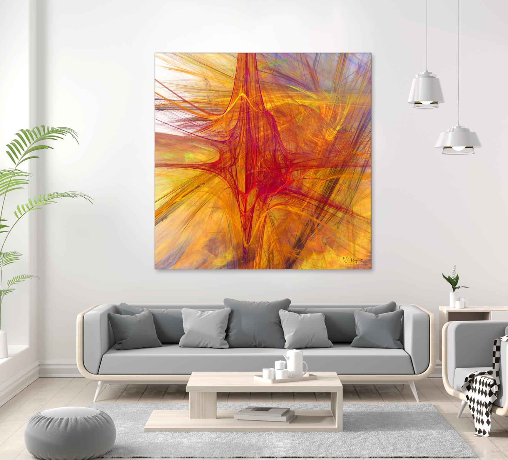 Mutation VI by Jean-François Dupuis on GIANT ART - yellow abstract