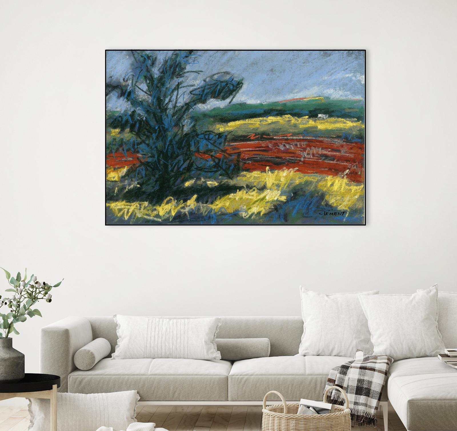Pastel Landscape II by Jacques Clement on GIANT ART - blue landscape
