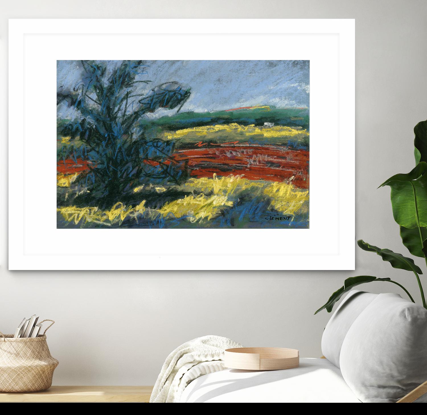 Pastel Landscape II by Jacques Clement on GIANT ART - blue landscape