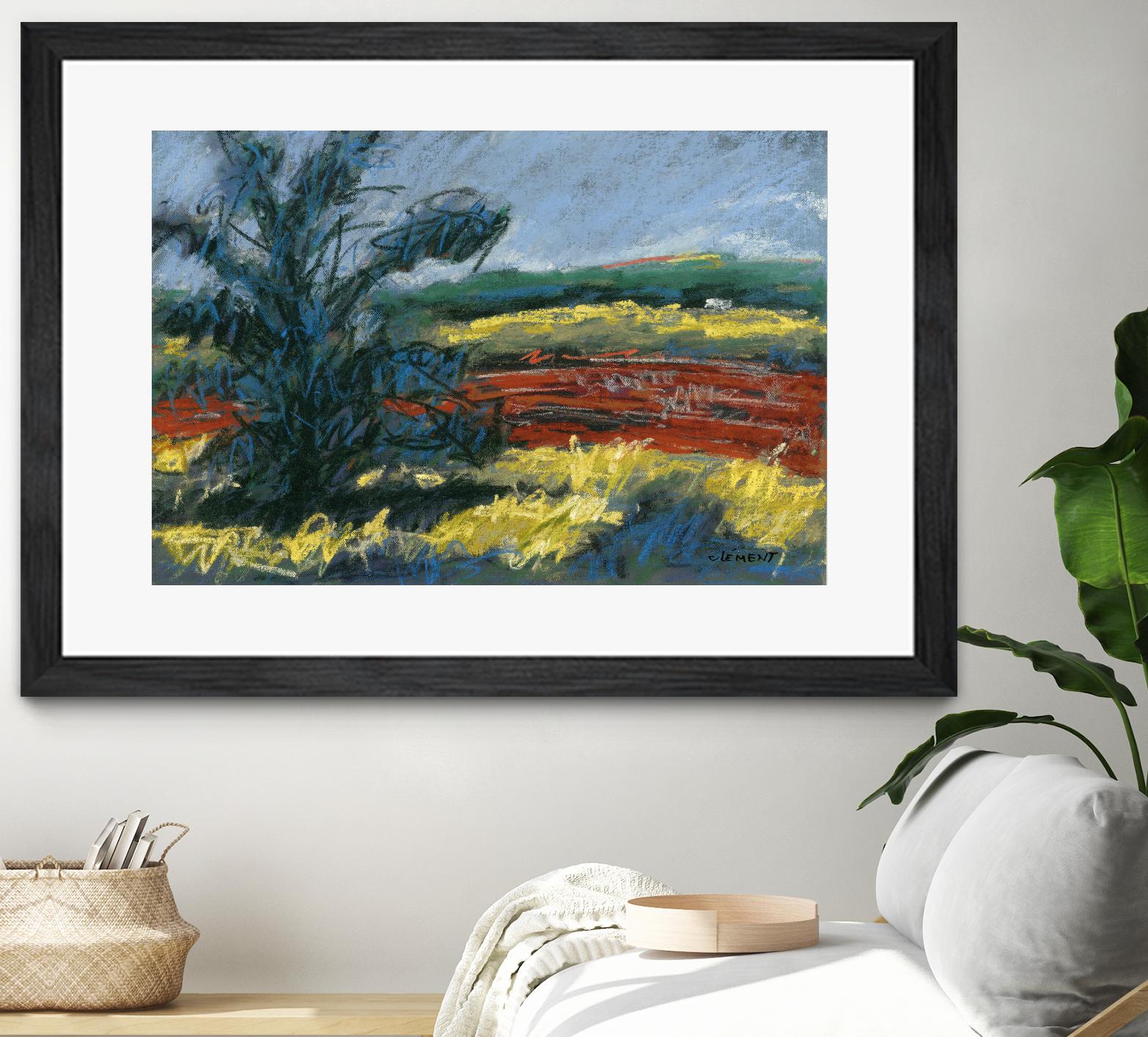 Pastel Landscape II by Jacques Clement on GIANT ART - blue landscape