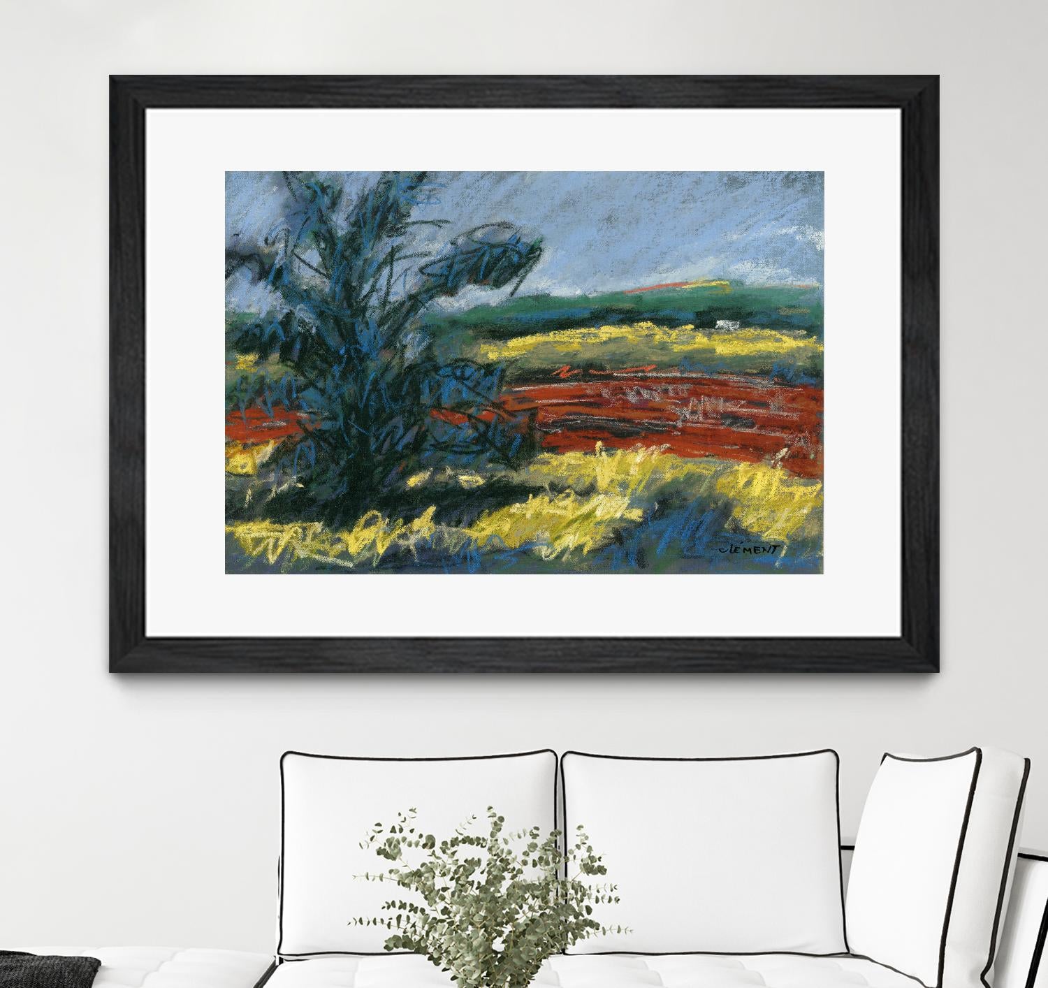 Pastel Landscape II by Jacques Clement on GIANT ART - blue landscape