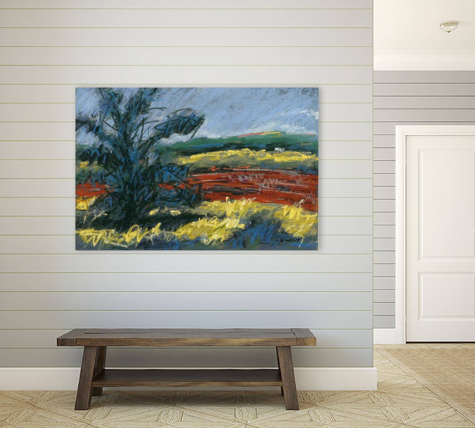 Pastel Landscape II by Jacques Clement on GIANT ART - blue landscape