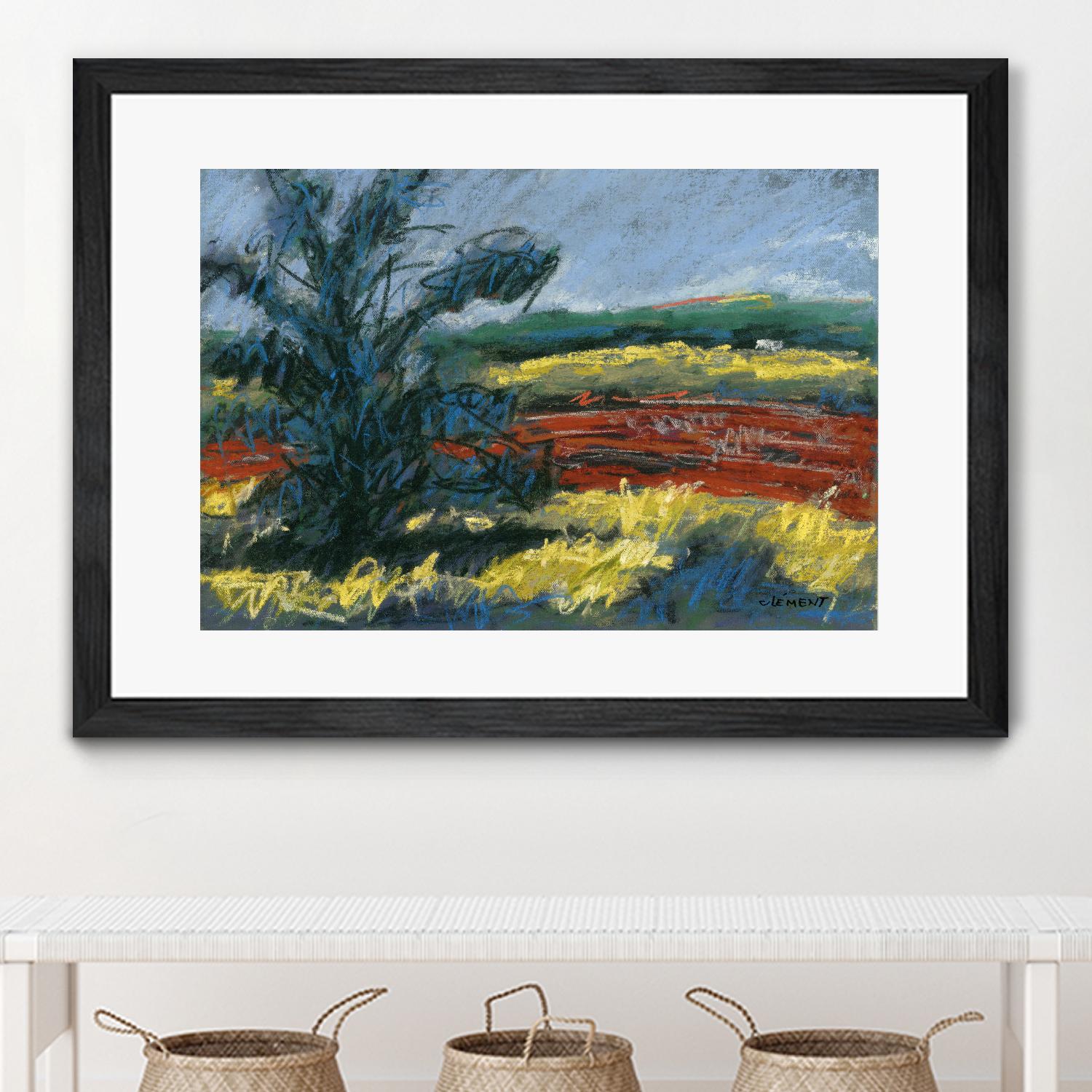 Pastel Landscape II by Jacques Clement on GIANT ART - blue landscape