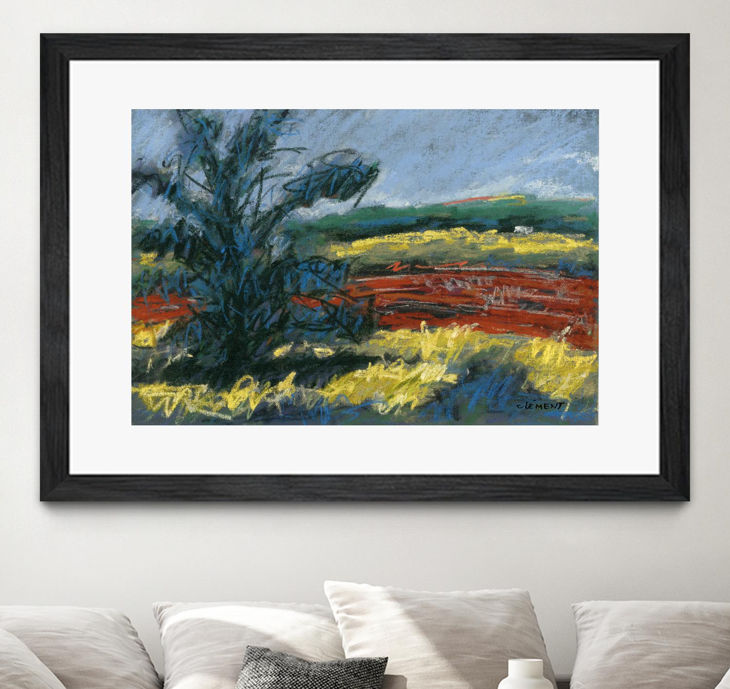 Pastel Landscape II by Jacques Clement on GIANT ART - blue landscape