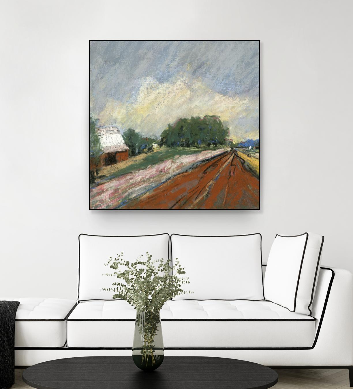 Pastel Landscape V by Jacques Clement on GIANT ART - blue landscape