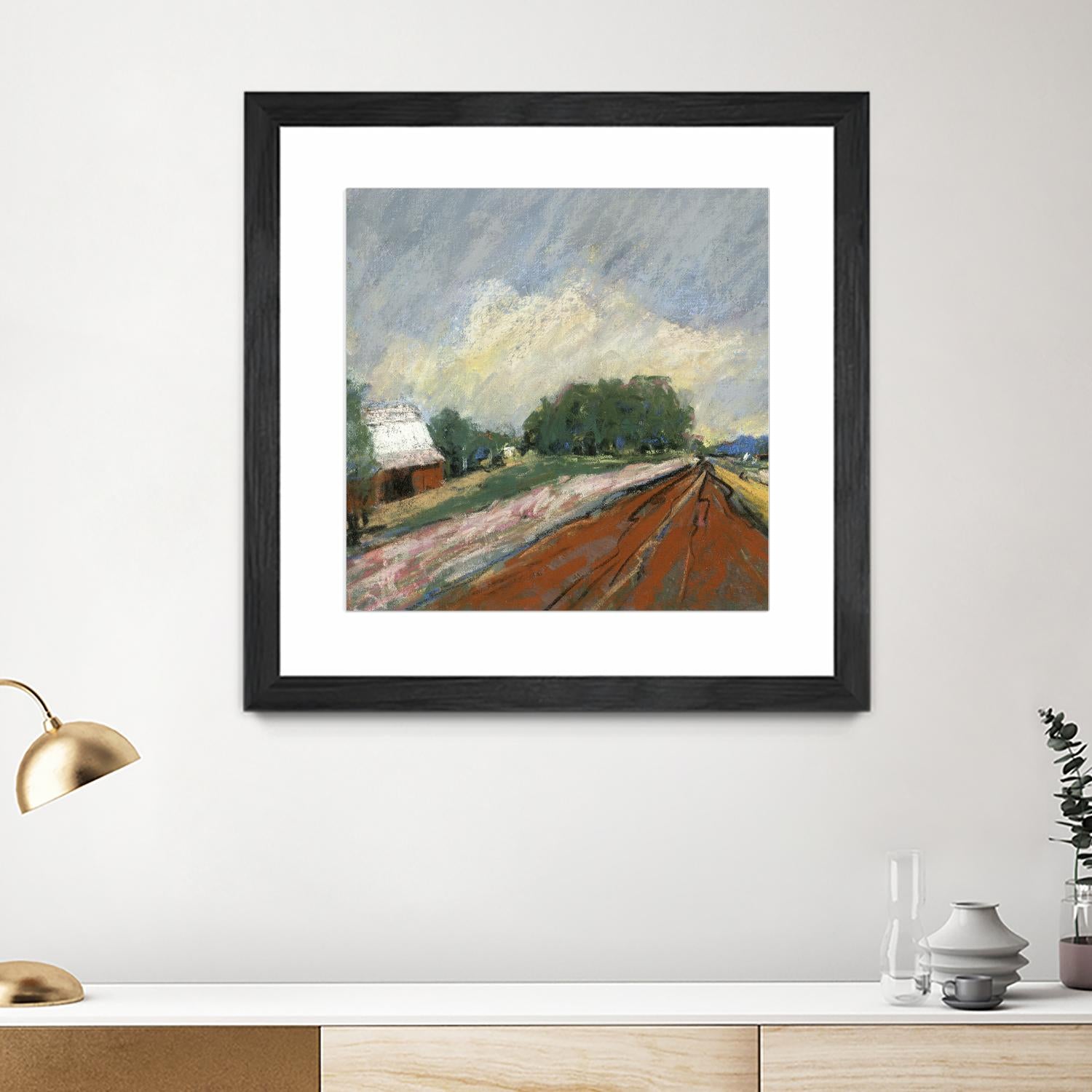 Pastel Landscape V by Jacques Clement on GIANT ART - blue landscape