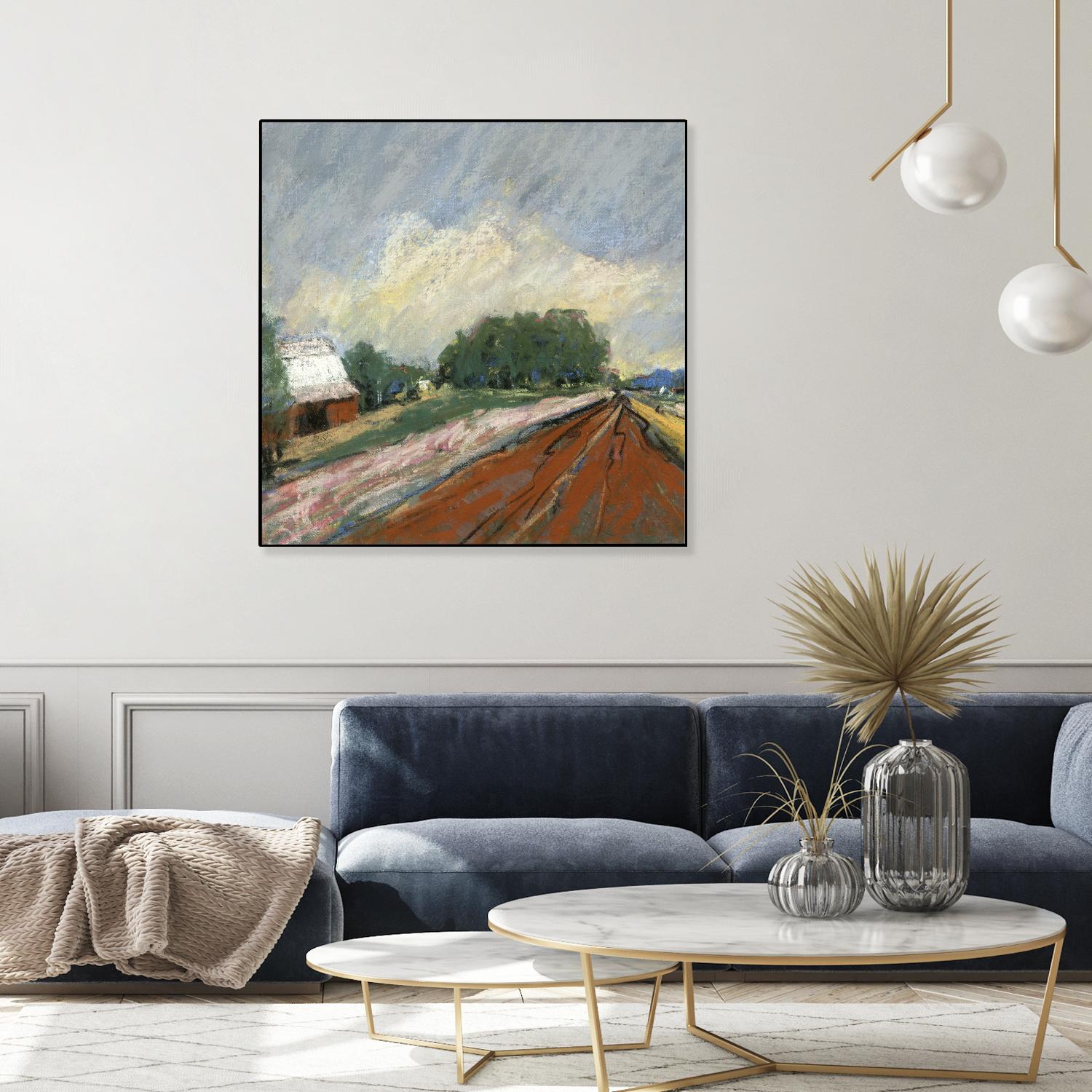 Pastel Landscape V by Jacques Clement on GIANT ART - blue landscape