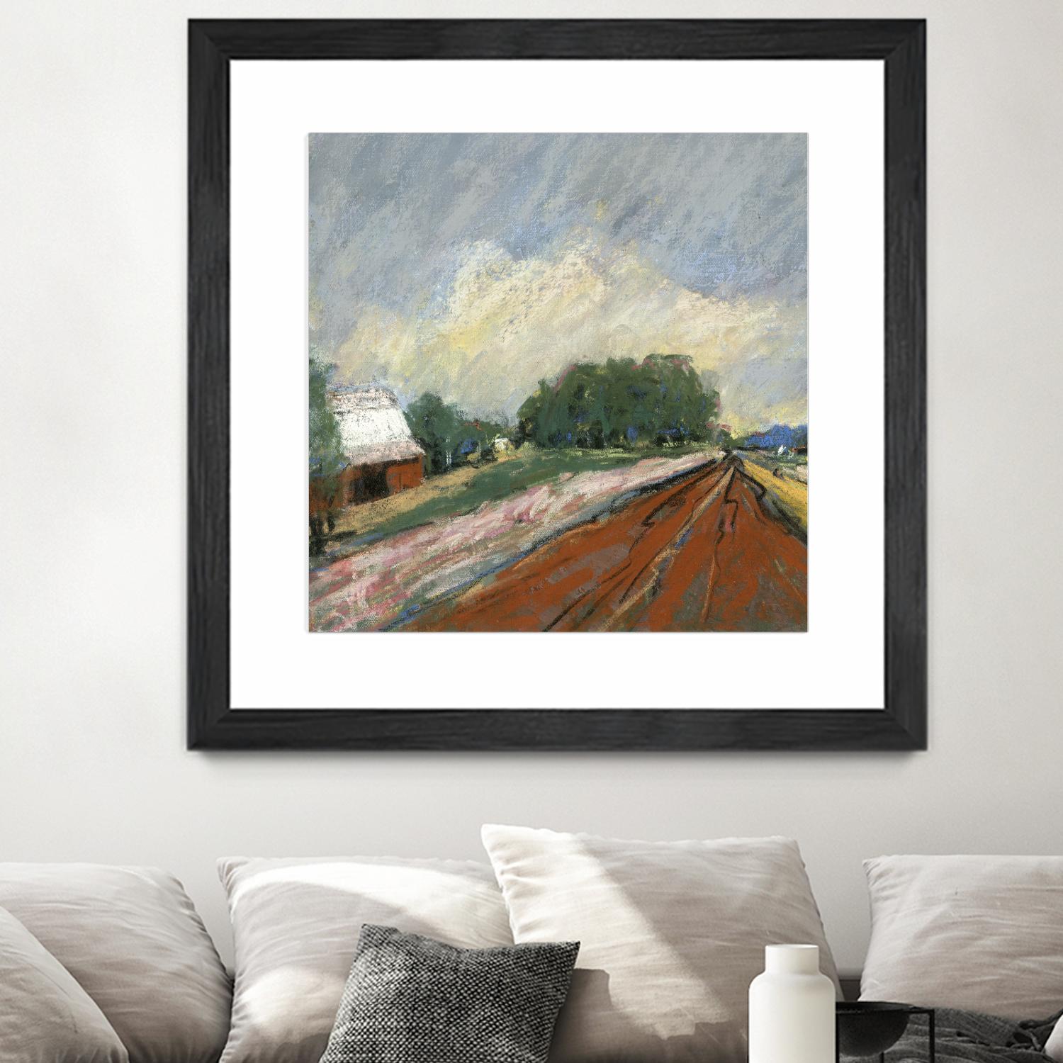 Pastel Landscape V by Jacques Clement on GIANT ART - blue landscape