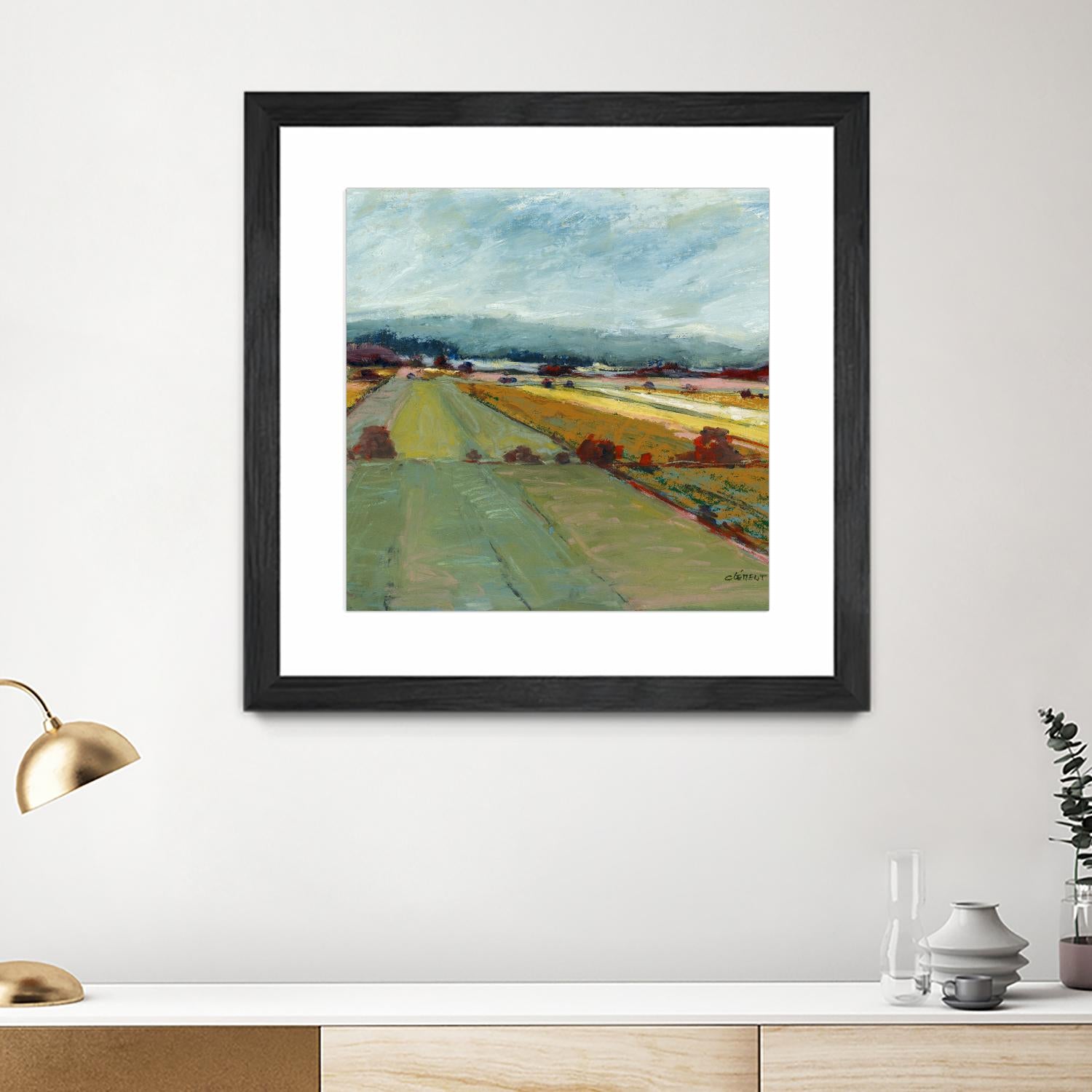 Pastel Landscape VIII by Jacques Clement on GIANT ART - blue landscape