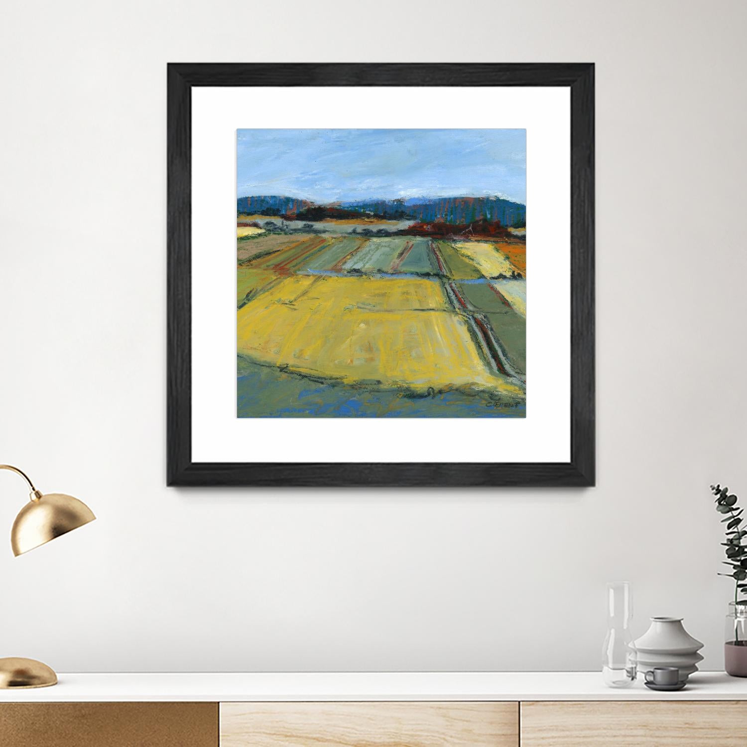 Pastel Landscape IX by Jacques Clement on GIANT ART - blue landscape