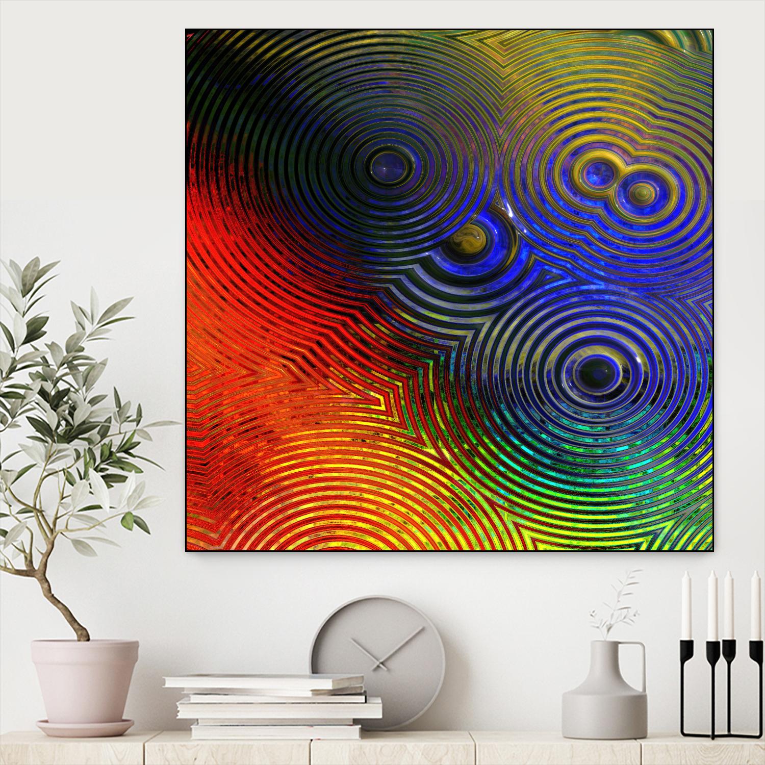 Colorful Abstract I by Jean-François Dupuis on GIANT ART - blue abstract