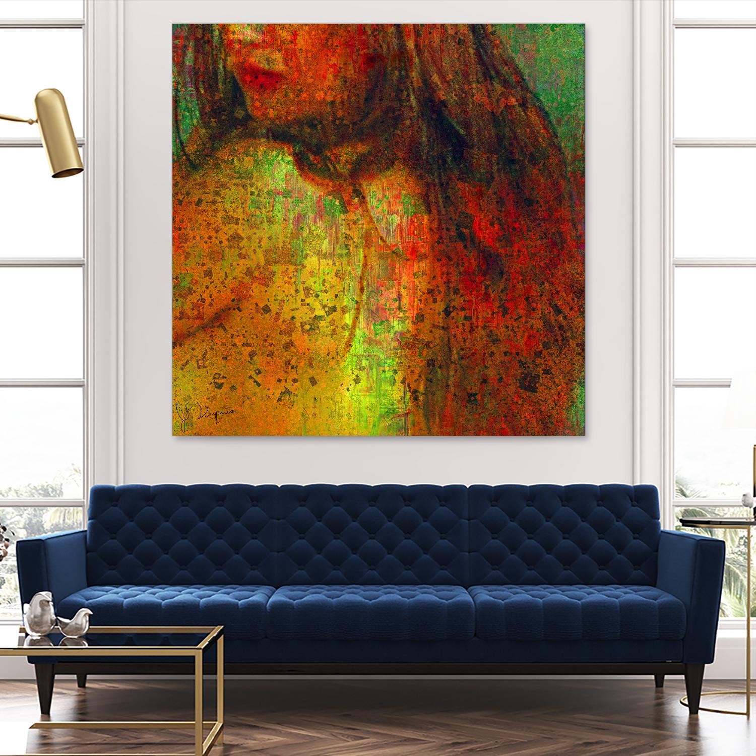 Woman Revelation I by Jean-François Dupuis on GIANT ART - orange figurative woman