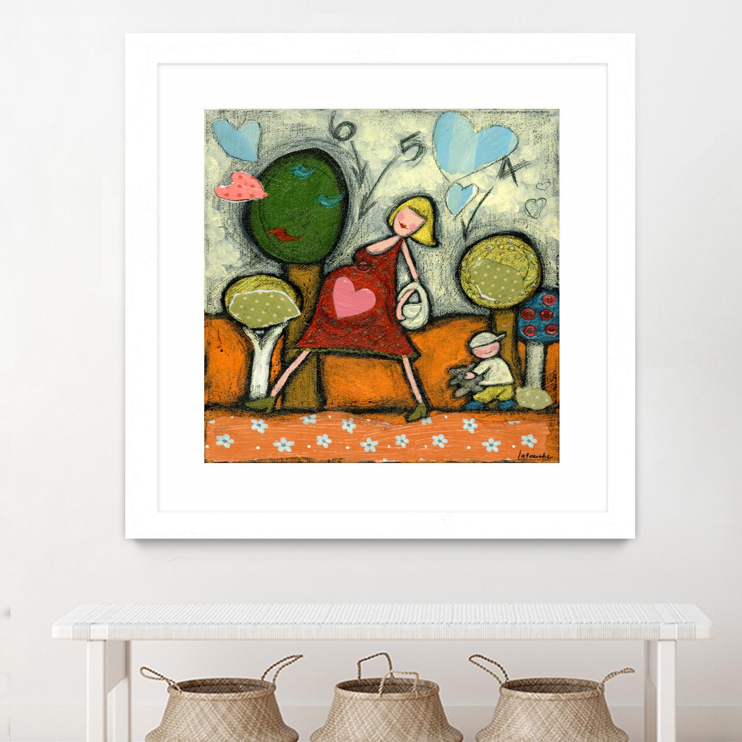 Maternité 4-5-6 by Marie-Josée Latouche on GIANT ART - green children