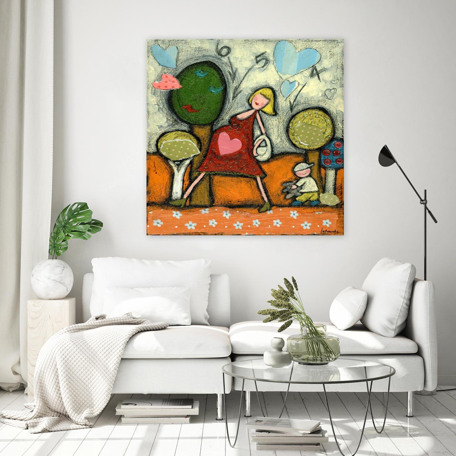 Maternité 4-5-6 by Marie-Josée Latouche on GIANT ART - green children