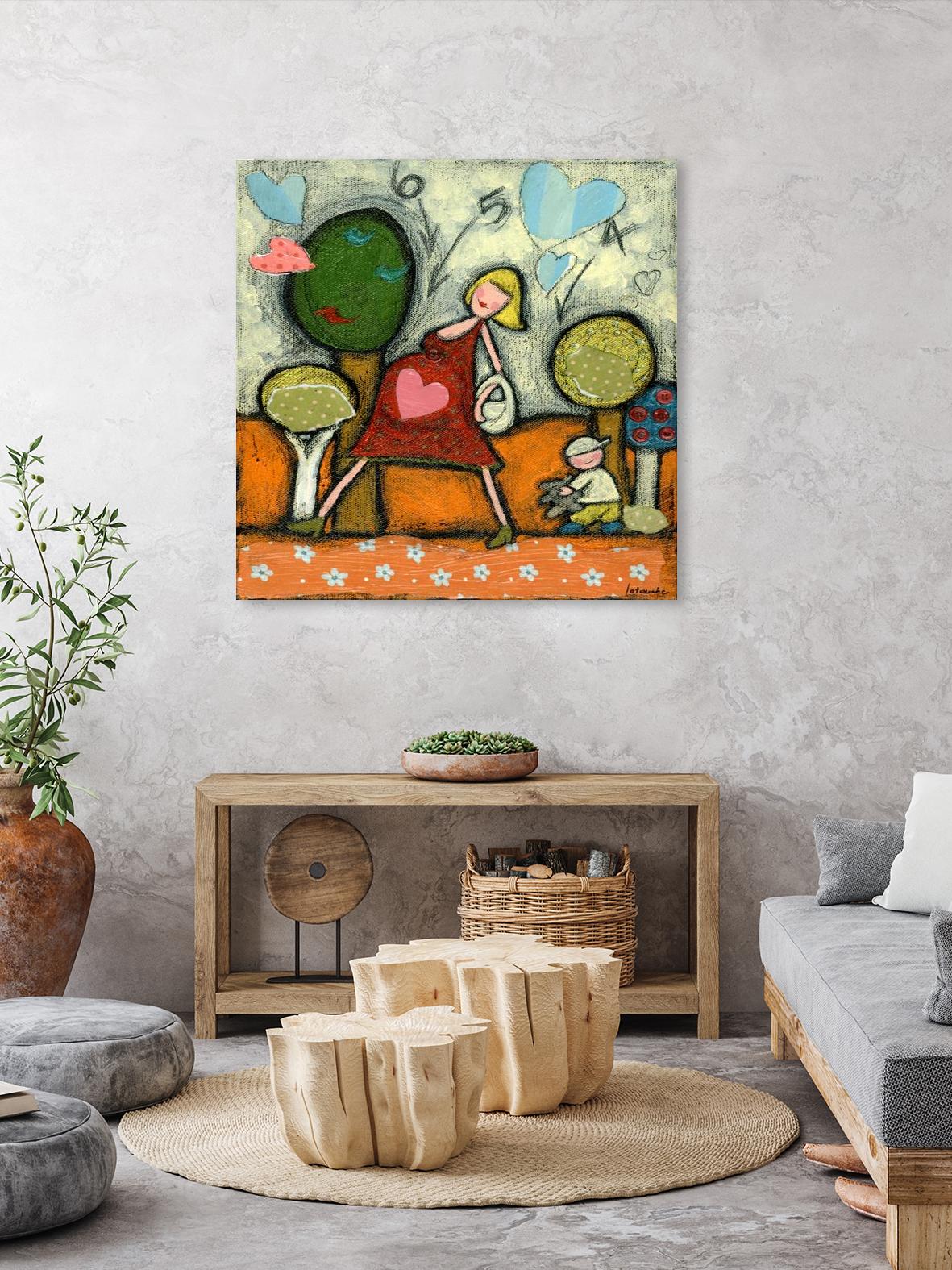 Maternité 4-5-6 by Marie-Josée Latouche on GIANT ART - green children