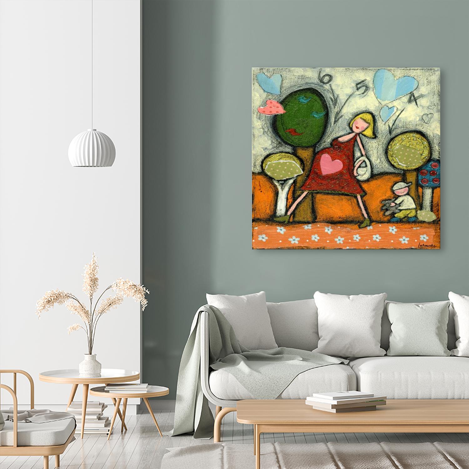 Maternité 4-5-6 by Marie-Josée Latouche on GIANT ART - green children