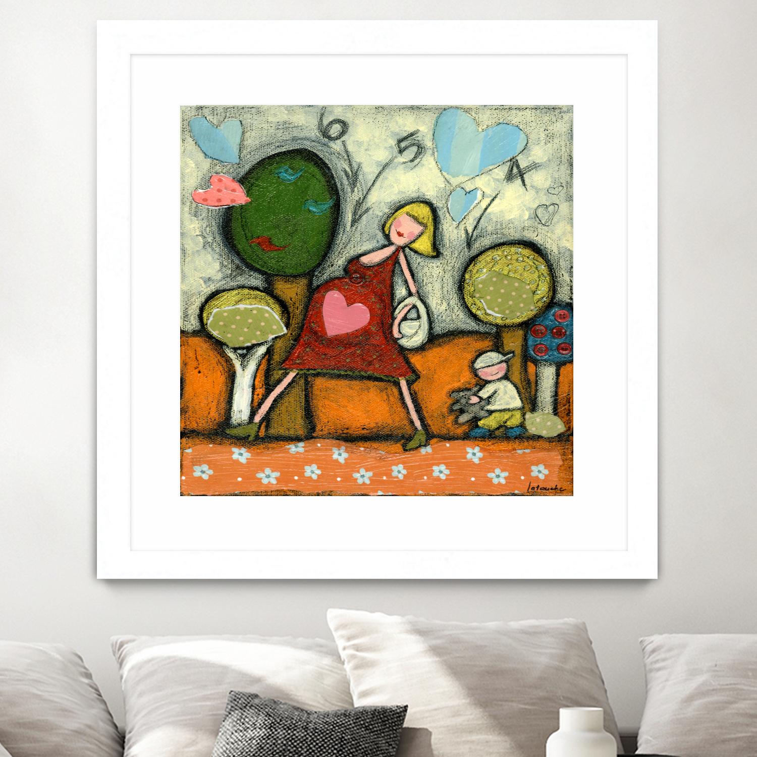 Maternité 4-5-6 by Marie-Josée Latouche on GIANT ART - green children