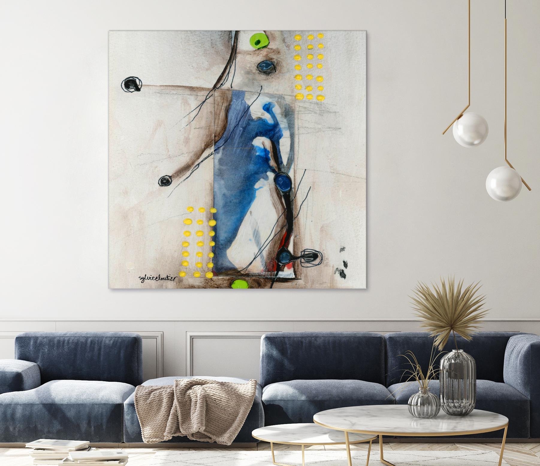 Suspecté (Détail 2) by Sylvie Cloutier on GIANT ART - blue abstract