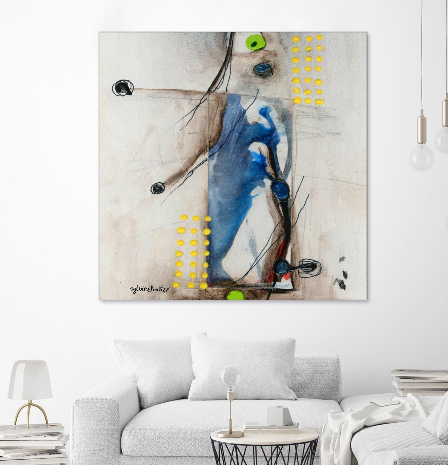 Suspecté (Détail 2) by Sylvie Cloutier on GIANT ART - blue abstract