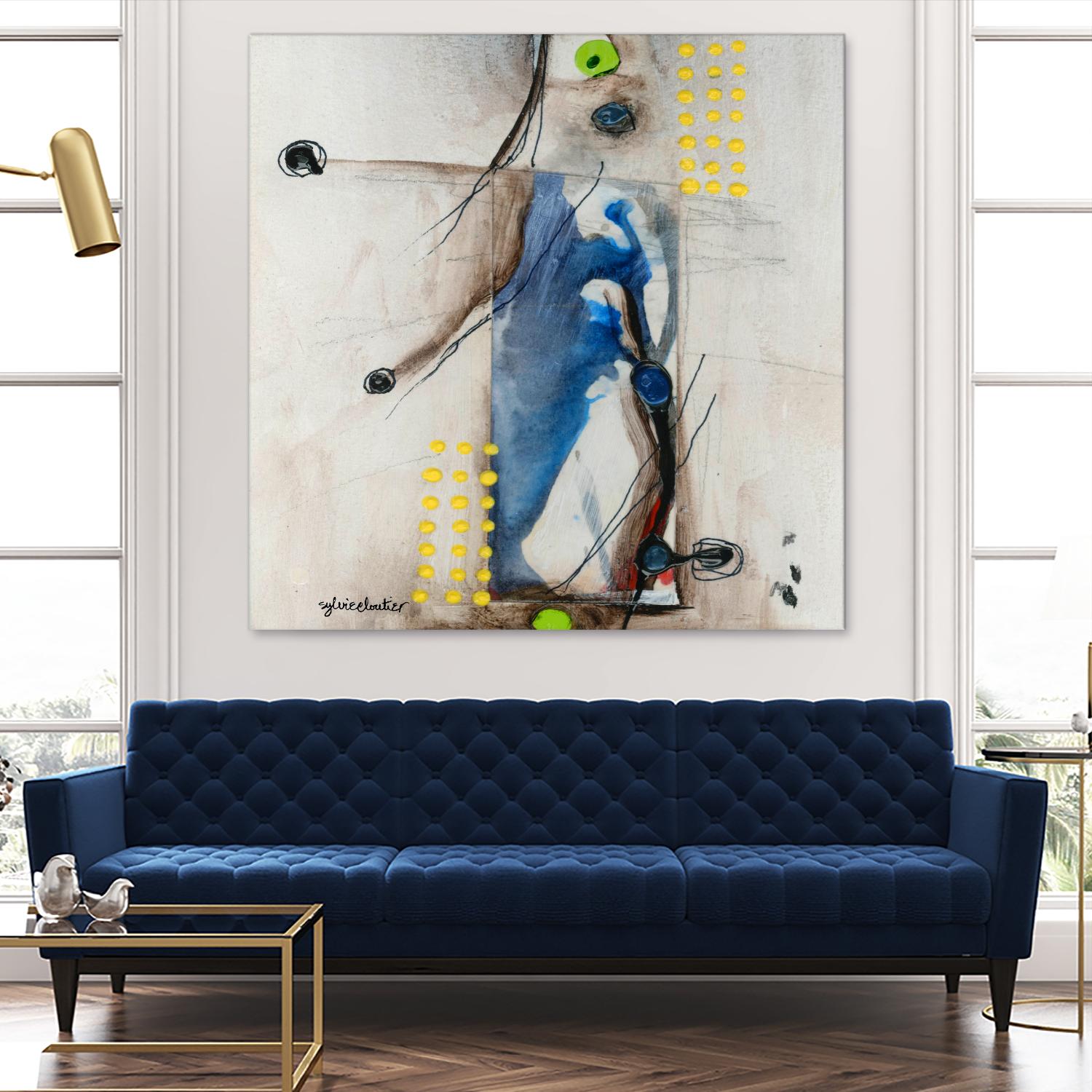 Suspecté (Détail 2) by Sylvie Cloutier on GIANT ART - blue abstract