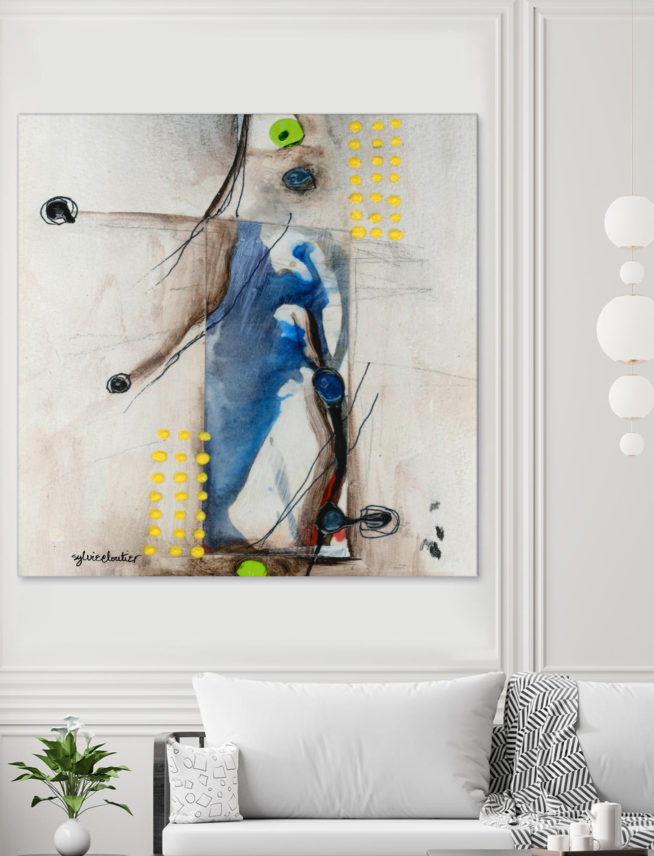 Suspecté (Détail 2) by Sylvie Cloutier on GIANT ART - blue abstract