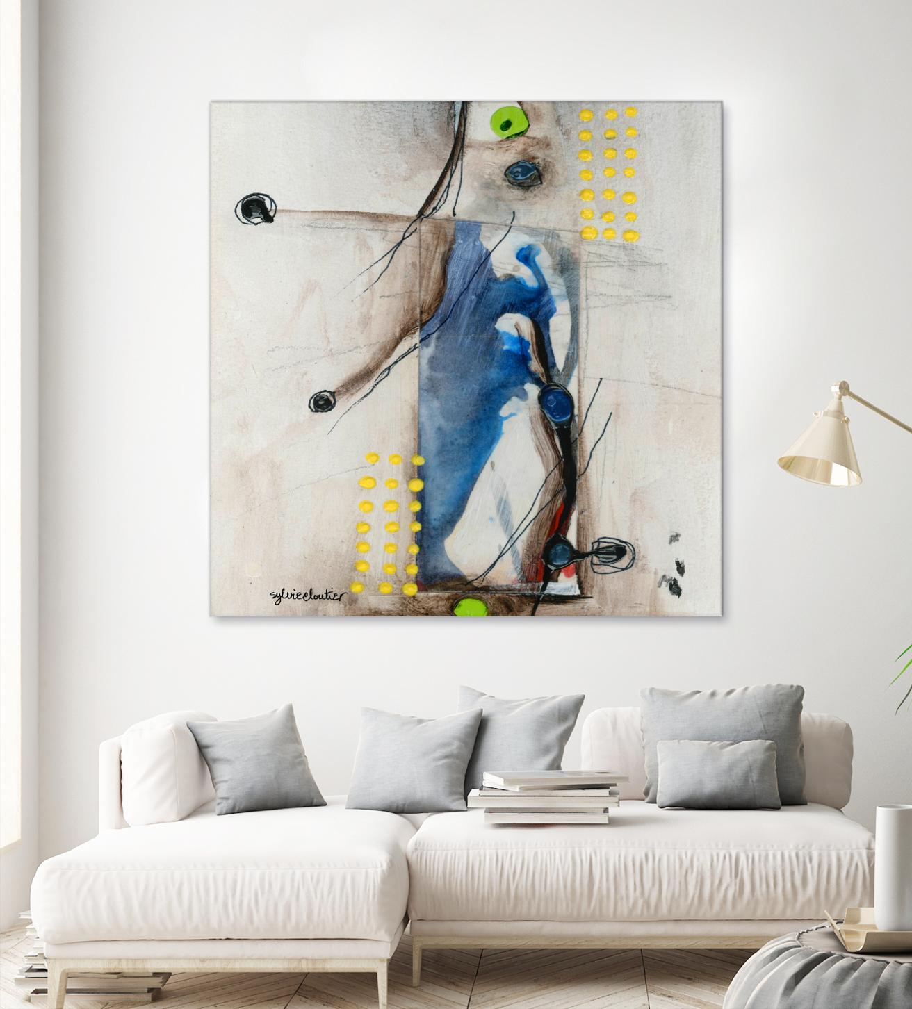 Suspecté (Détail 2) by Sylvie Cloutier on GIANT ART - blue abstract