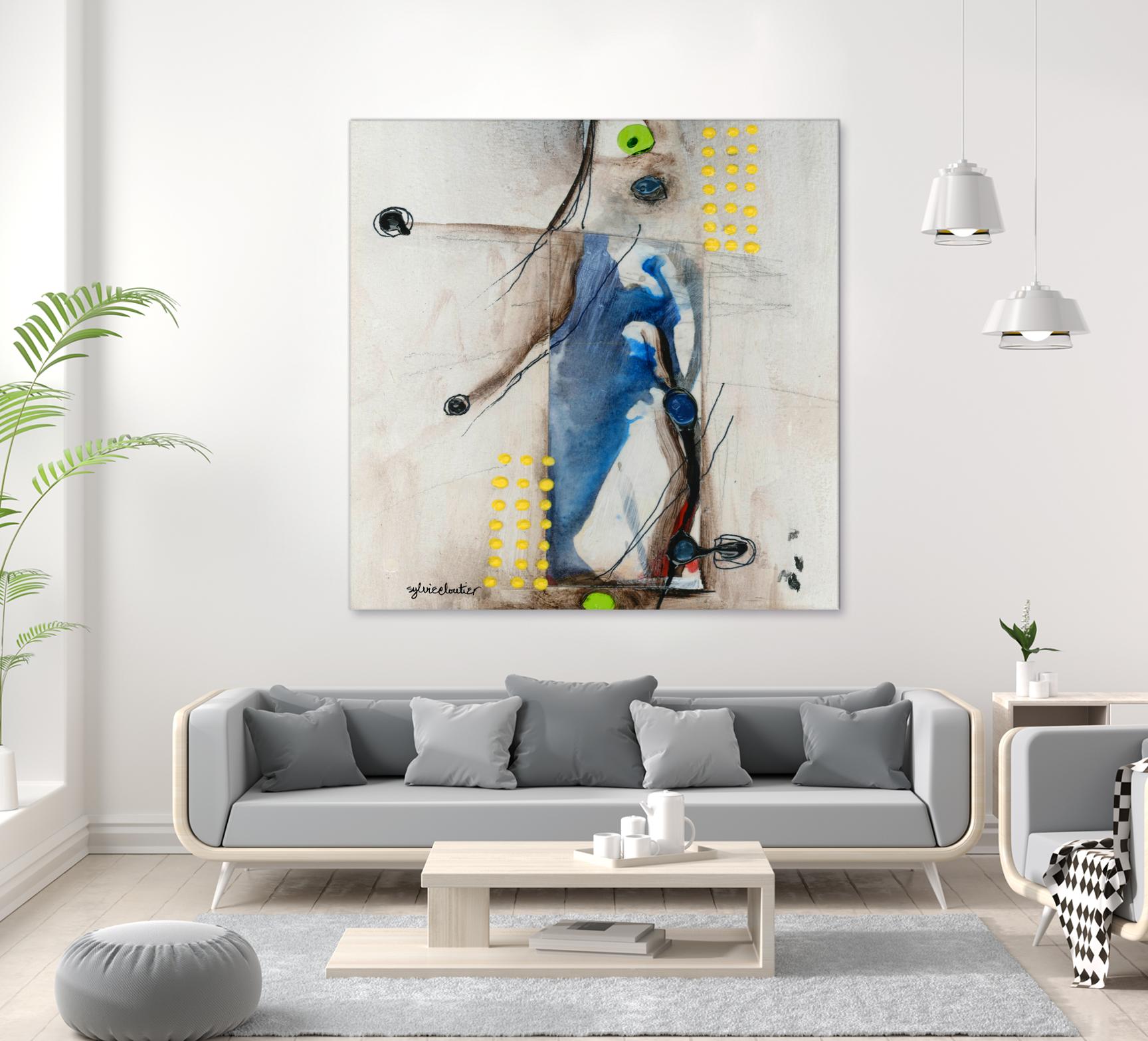 Suspecté (Détail 2) by Sylvie Cloutier on GIANT ART - blue abstract