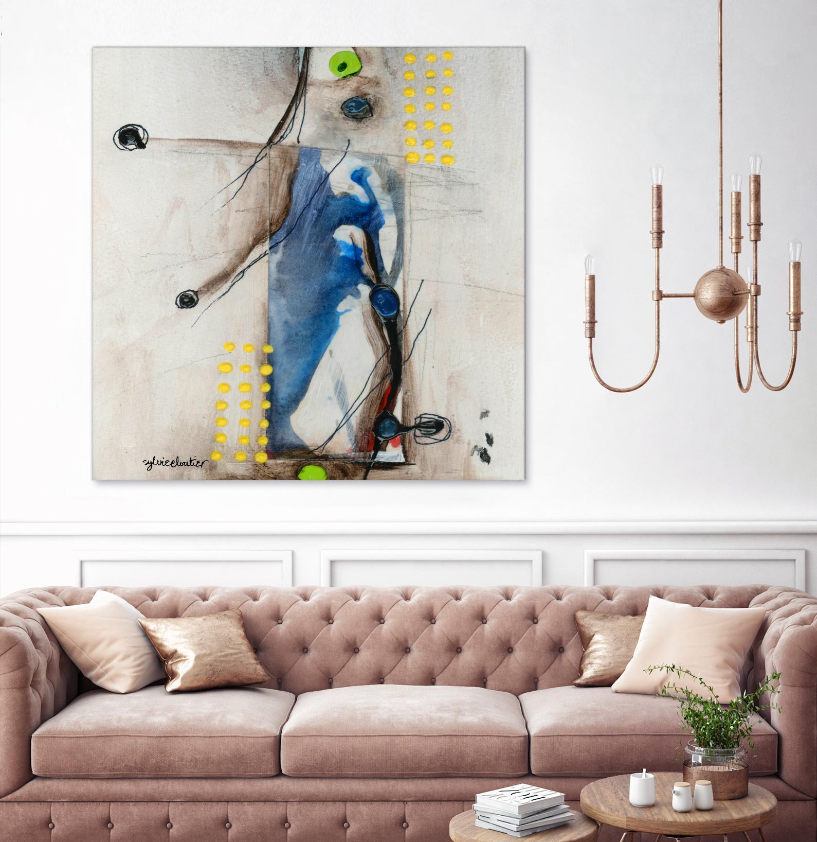 Suspecté (Détail 2) by Sylvie Cloutier on GIANT ART - blue abstract