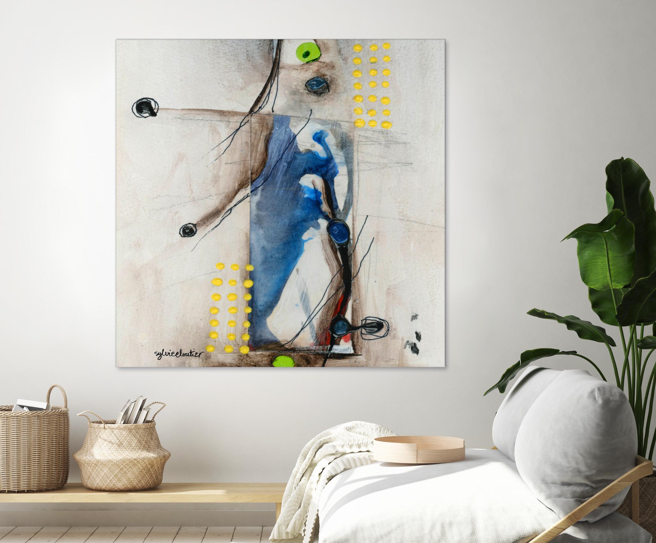 Suspecté (Détail 2) by Sylvie Cloutier on GIANT ART - blue abstract