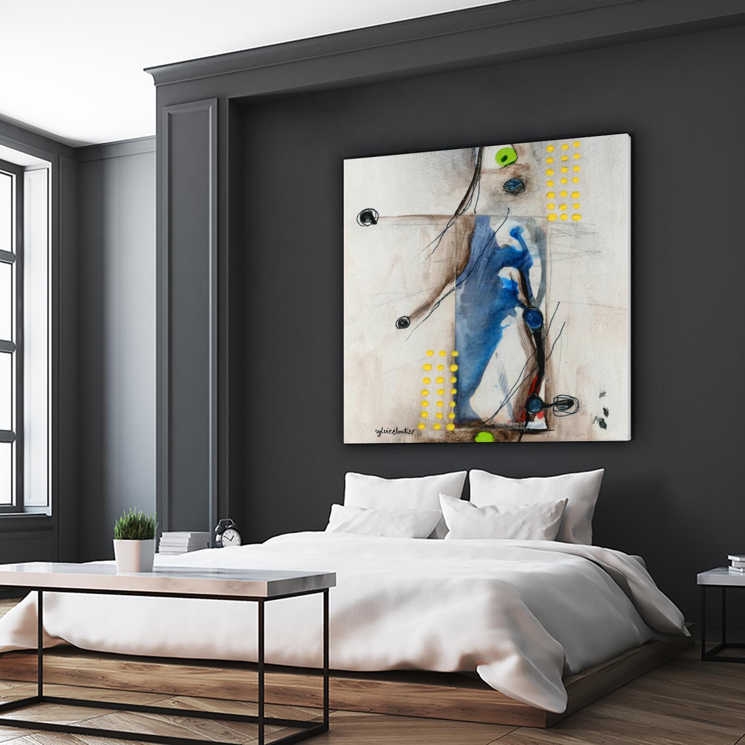 Suspecté (Détail 2) by Sylvie Cloutier on GIANT ART - blue abstract