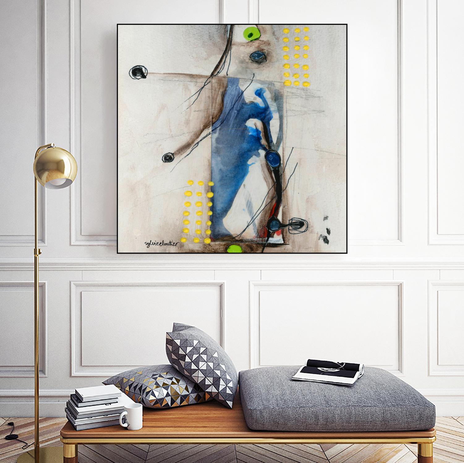 Suspecté (Détail 2) by Sylvie Cloutier on GIANT ART - blue abstract