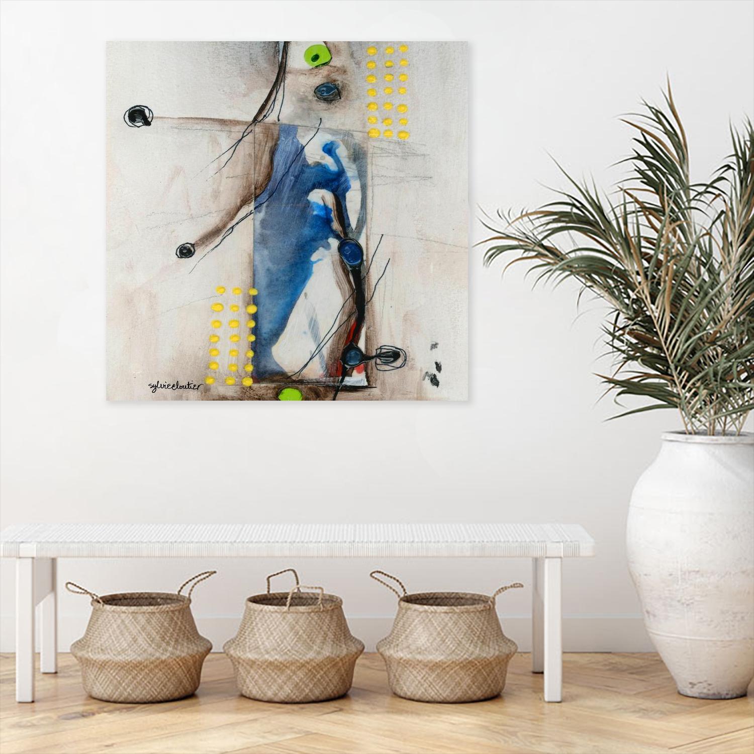 Suspecté (Détail 2) by Sylvie Cloutier on GIANT ART - blue abstract