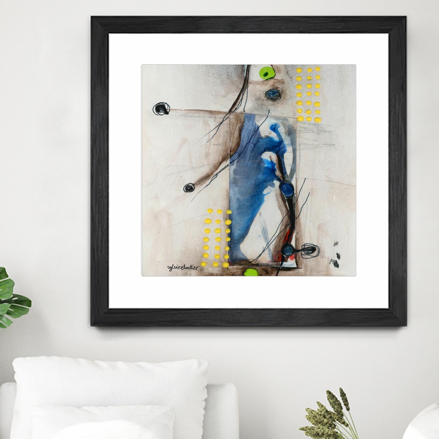 Suspecté (Détail 2) by Sylvie Cloutier on GIANT ART - blue abstract