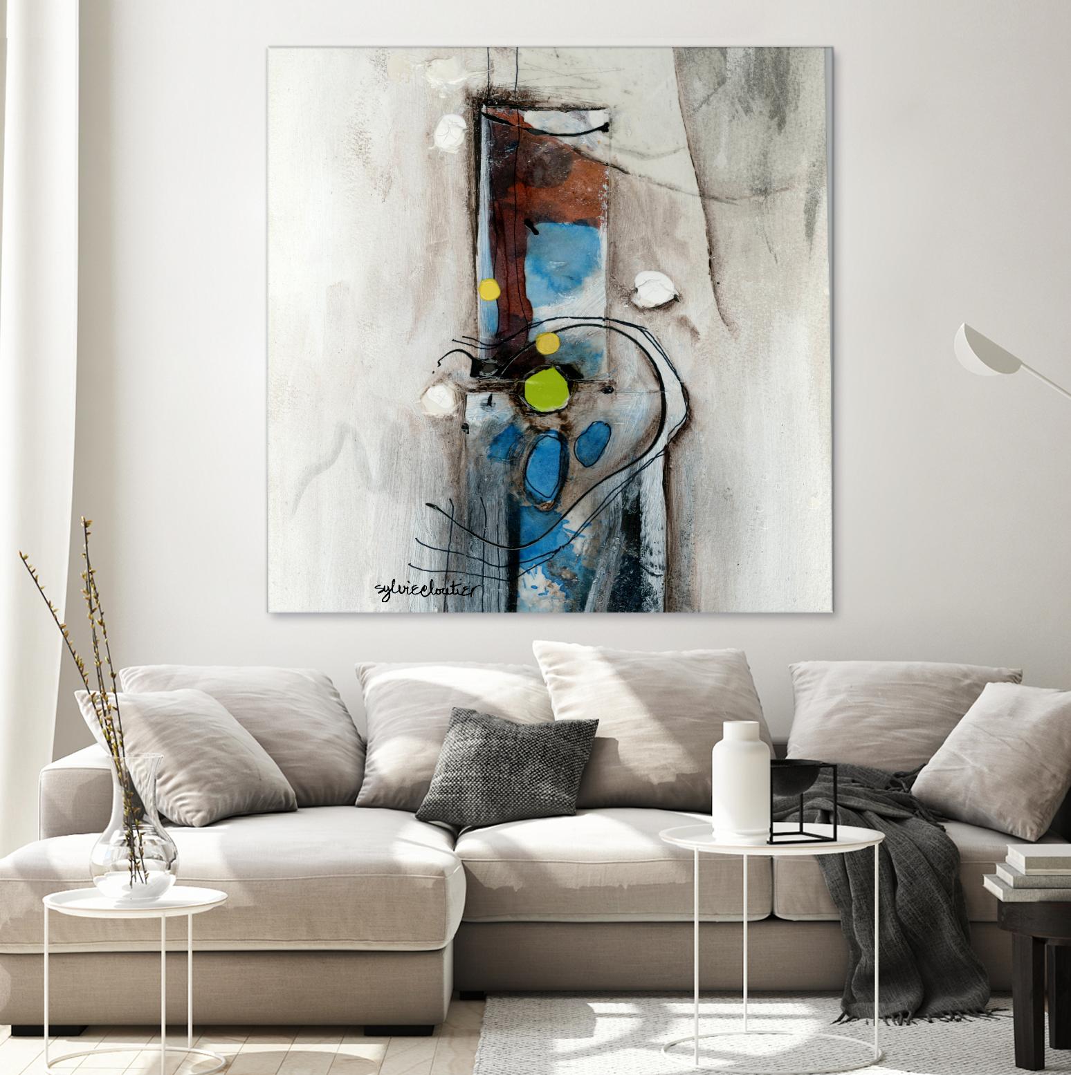 Quintuplés (Détail 1) by Sylvie Cloutier on GIANT ART - blue abstract