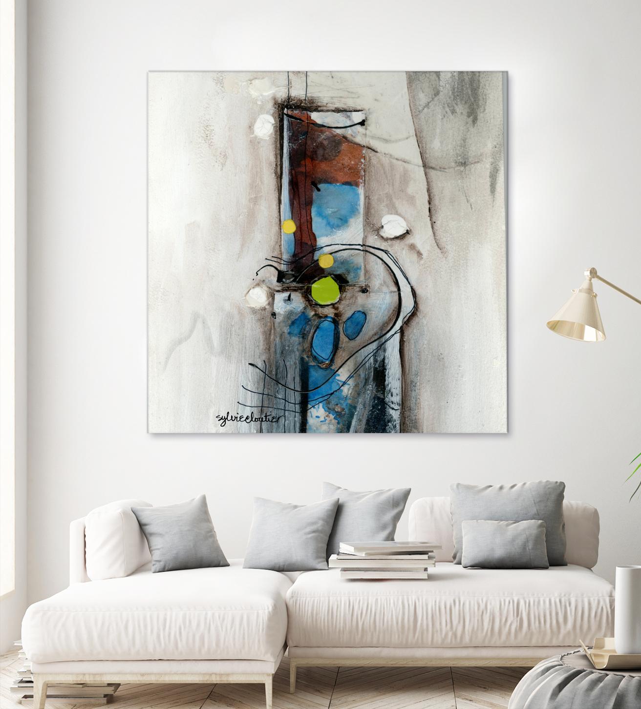 Quintuplés (Détail 1) by Sylvie Cloutier on GIANT ART - blue abstract