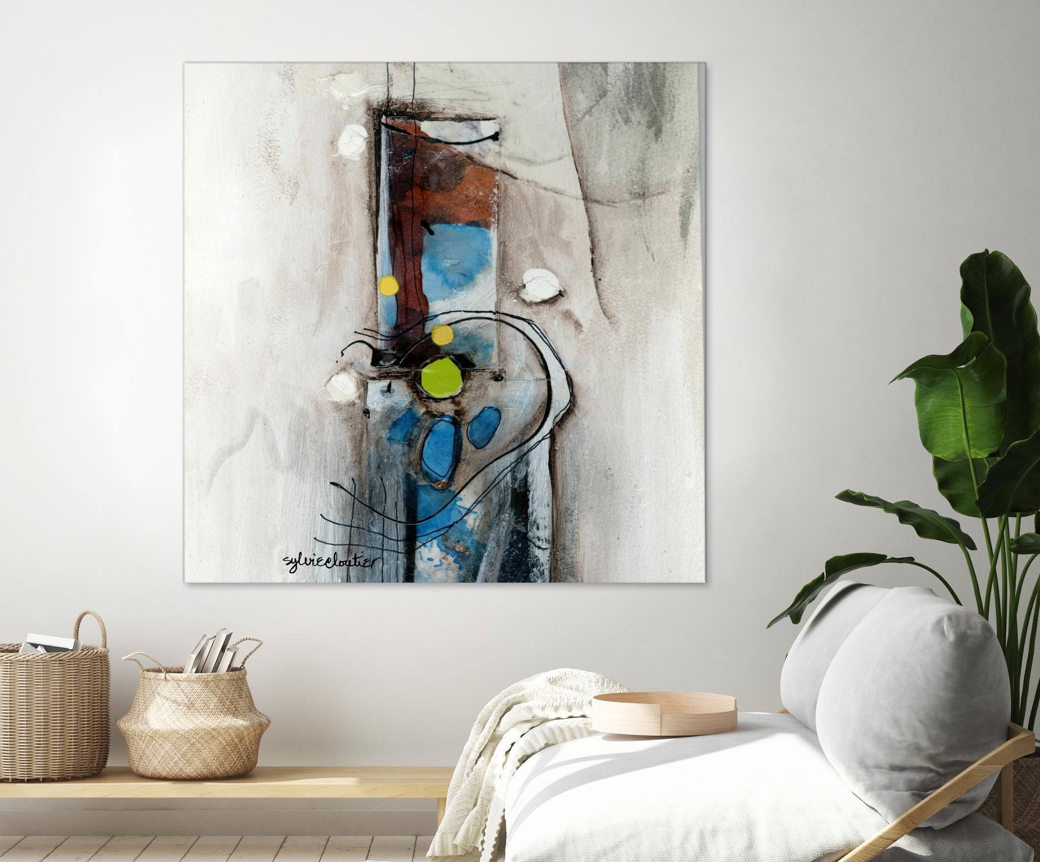 Quintuplés (Détail 1) by Sylvie Cloutier on GIANT ART - blue abstract