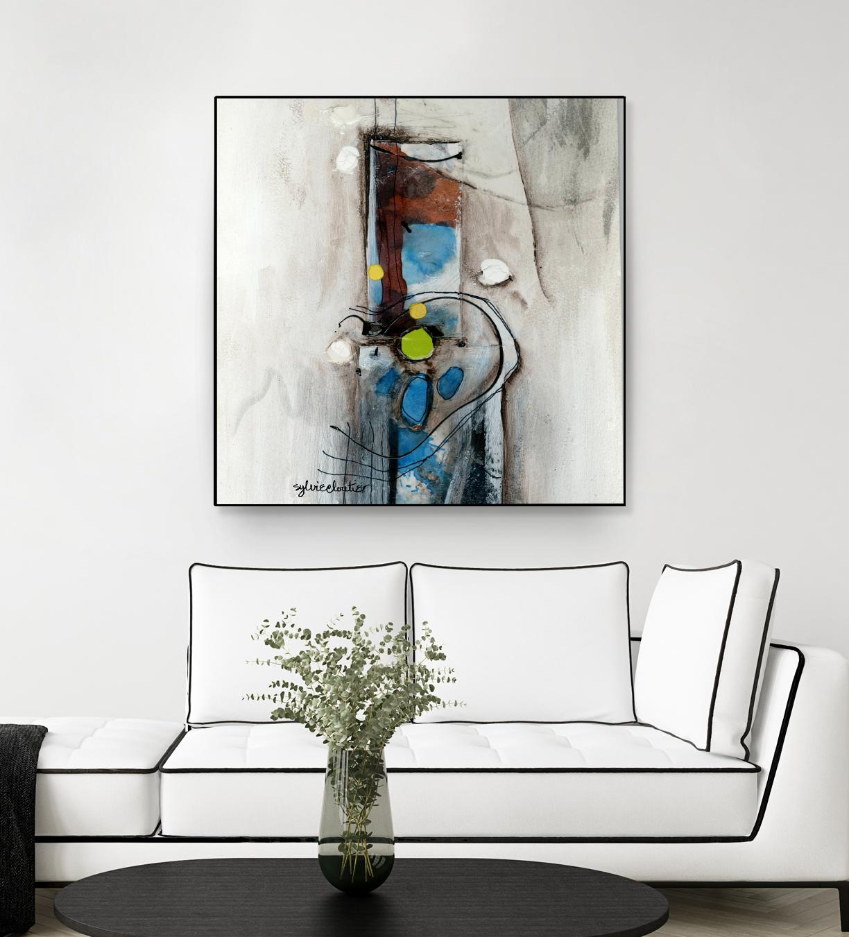 Quintuplés (Détail 1) by Sylvie Cloutier on GIANT ART - blue abstract