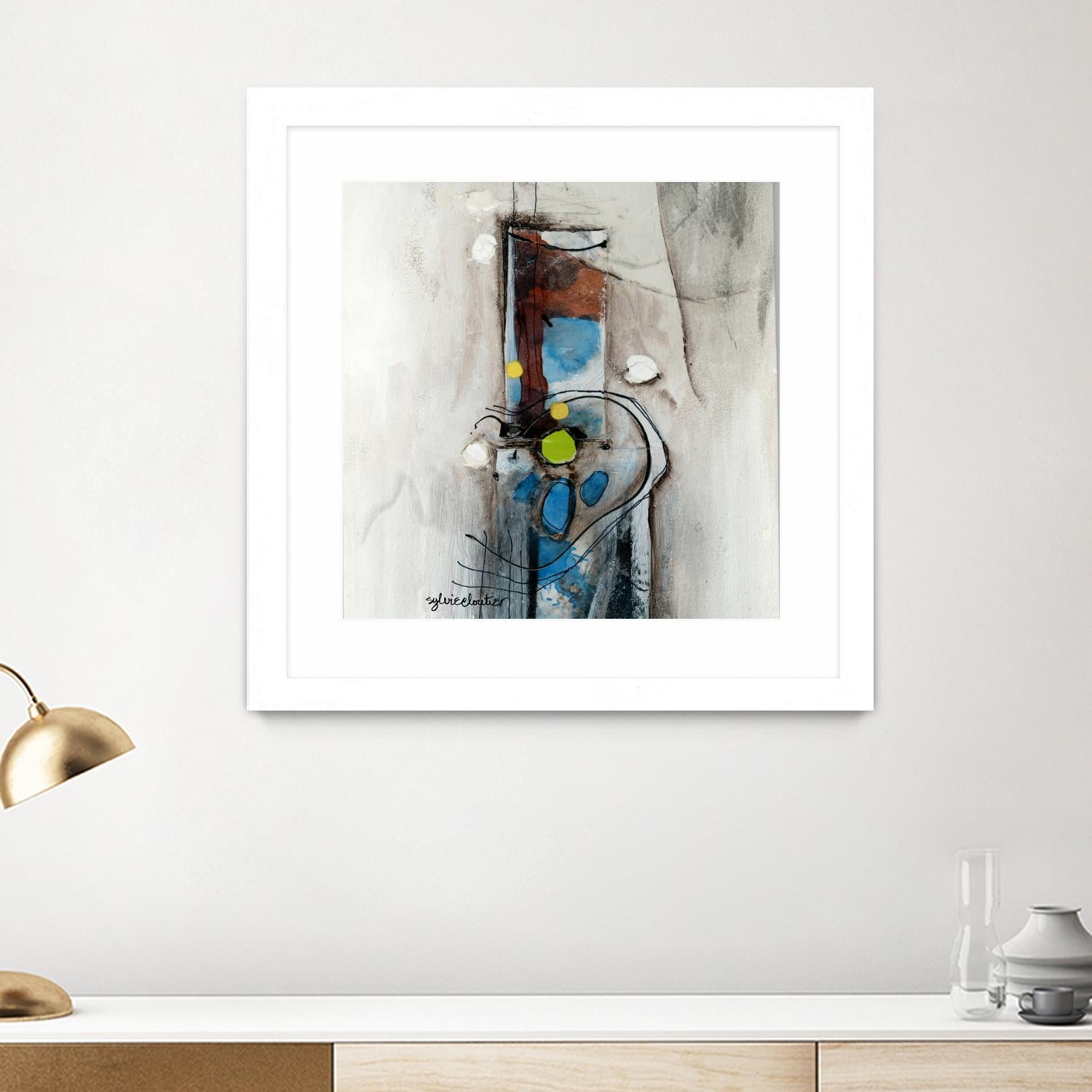 Quintuplés (Détail 1) by Sylvie Cloutier on GIANT ART - blue abstract